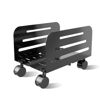 Picture of suptek Mobile Desktop Tower Computer Metal Floor Stand, CPU Steel Rolling Stand, 5.5 to 9.8 inch Wide Adjustable Mobile Cart Holder with Locking Caster Wheels, Gaming PC Holder, Black ZJJ005