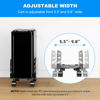 Picture of suptek Mobile Desktop Tower Computer Metal Floor Stand, CPU Steel Rolling Stand, 5.5 to 9.8 inch Wide Adjustable Mobile Cart Holder with Locking Caster Wheels, Gaming PC Holder, Black ZJJ005