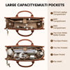 Picture of LOVEVOOK Laptop Tote Bags for Women Work Bag 15.6 inch Large Professional Teacher Purse Lightweight Computer Bag Briefcase Business Office, Beige-brown