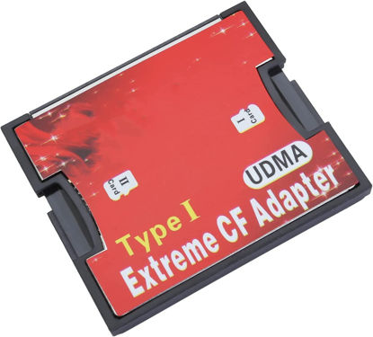 Picture of QUMOX Dual Port CF Adapter Reader for microsdXC TF to Compact Flash CF Type 1 Memory Card