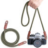 Picture of PIBIETTN 120cm Camera Strap Compatible with Sony Nikon Canon Fujilm Handmade Soft Rope Camera Shoulder Neck Strap SLR, DSLR, Mirrorless Cameras (Army Green)