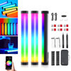 Picture of Godox TL 30 Kits RGB Tube Lights 8W 2700-6500K Lux 740 CRI 97 TLCI 99 13FXwith 2900mAh Battery Magnetic Handheld Light Wand Mini LED Video Light Stick for Photography YouTube TikTok (2Pack TL30)