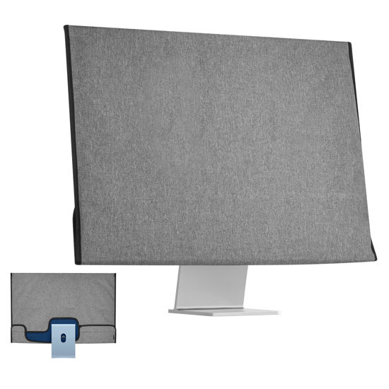 Picture of CaSZLUTION Monitor Dust Cover Compatible with iMac 24 inch 2021/2023/2024 All in one Desktop Computer - Oxford Fabric Monitor Dust Cover Case Protective Screen Sleeve for iMac 24", Gray