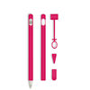 Picture of siduater Silicone Sleeve for Apple Pencil 1st Generation, Ultra Light Pen Skin Case Accessories Soft Protective iPad Pencil Grip Holder with 2 Nib Covers 1 Cable Adapter Tether, Magenta