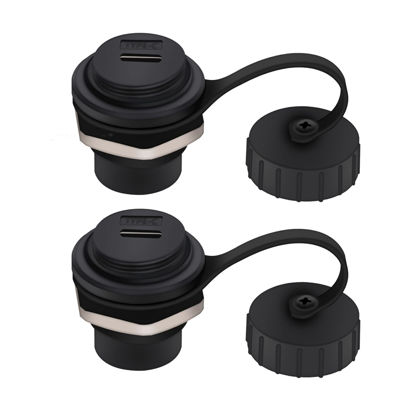 Picture of PENGLIN 2PACK USB 3.1 Type C Extension Coupler,Female to Female USB-C Feed Thru Converter Adapter Panel Mount DIY Jack with Dust Cover