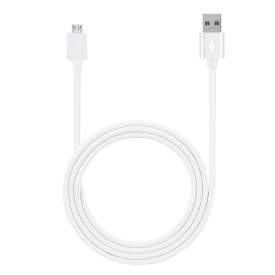 Picture of XSDtech 10 ft USB-A to Micro USB Power Cable for Ring Indoor Cam (2nd Gen)- White