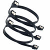 Picture of ELifeApply SATA Cables, Sata III 6.0 Gbps Cable 90 Degree Right Angle Data Cable 7 Pin with Locking Latch 18Inch for SATA HDD, SSD, CD Driver etc(3 Pack)