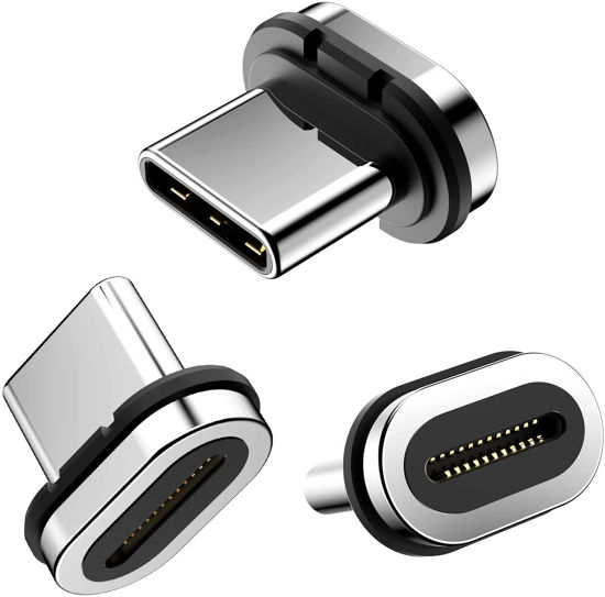 Picture of HanCenDa 24pins Magnetic USB C Connector Tips Head (3 Pack), Compatible for Most Type C Phone Cable Adapter Pad Tablet Devices
