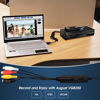 Picture of USB Video Capture Card Grabber - August VGB350 - Transfer VHS Mini DV Hi8 DVD to Computer for Windows 11,10,8,7, Composite S-Video, PAL/NTSC/SECAM, Convert Video from VCR & Camcorder