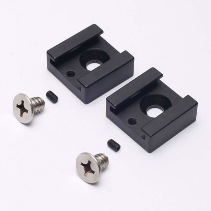 Picture of DEVMO Cold Shoe Mount Adapter Bracket Hot Shoe with 1/4" Thread for DSLR Rig Cage Plate Video Light Camera Cage Flash LED Moniter
