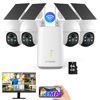 Picture of TMEZON Security Cameras Outdoor Wireless, Solar Security Cameras Outdoor, 4MP FHD Home Security System Battery Powered, 4-Cam Kit 360° Pan & Tilt, No Monthly Fee, Easy Setup