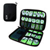 Picture of Lcsmaokin Electronics Travel Organizer,Portable Waterproof Electronic Travel Storage Bag for Small Charging Cord Storage,Charger,SD Card etc,for Travel,Business -Black Green