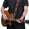 Picture of Nefelibata Guitar Strap, Embroidered Cotton Guitar Straps with Head Cowhide Leather Ends for Bass, Electric & Acoustic Guitars, Come with Free Strap Button, 2 Strap Locks and 4 Guitar Picks