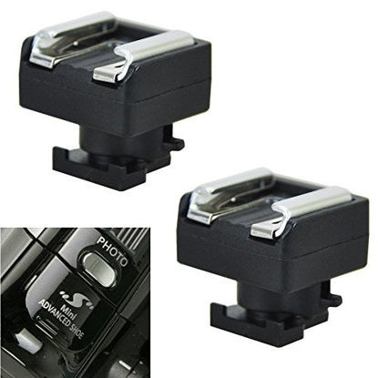 Picture of (2 Pack) JJC Mini Advanced Shoe to Universal Shoe Adapter Converter for Canon Camcorder VIXIA GX10, VIXIA HF G40 G21 G30 G20, HF M56 M52 M30 M31 M32 M300, HF S10 S11 S20 S21 S100 S200 HF200 HF20 HF21