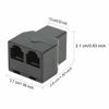 Picture of Uvital RJ12 6P6C 1 Female to 2 Female Telephone Line Splitters, Telephone Landline Cable Connector and Separator(Black,2 Pack)
