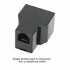 Picture of Uvital RJ12 6P6C 1 Female to 2 Female Telephone Line Splitters, Telephone Landline Cable Connector and Separator(Black,2 Pack)