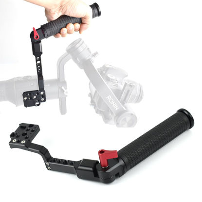 Picture of Akeipho Gimbal Grip Handle Handy Sling Handgrip for DJI Ronin S/SC / RSC2,Adjustable Gimbal Side Extension Cold Shoe Mount 1/4" 3/8" Holes Stabilizer Accessory Handle