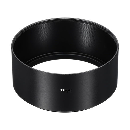 Picture of PATIKIL 77mm Lens Hood, Long Focus Frosted Surface Anti-Reflective Inside Hood for Camera Lens, Black for Nikon, for Fujifilm, for Pentax, for Leica
