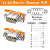 Picture of YIOVVOM DB9 Null Modem Adapter Male to Male Slimline Data Transfer Serial Port Adapter set of 3