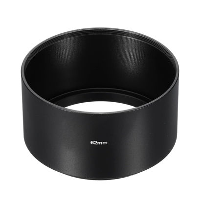 Picture of PATIKIL 62mm Lens Hood, Long Focus Frosted Surface Anti-Reflective Inside Hood for Camera Lens, Black for Nikon, for Fujifilm, for Pentax, for Leica
