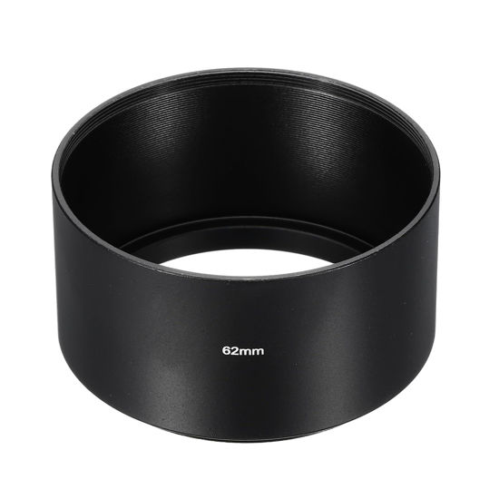 Picture of PATIKIL 62mm Lens Hood, Long Focus Frosted Surface Anti-Reflective Inside Hood for Camera Lens, Black for Nikon, for Fujifilm, for Pentax, for Leica