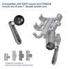 Picture of FANAUE MB-02 Bolt Head Adapter Ball Base with 10mm Mounting Holes Compatible with RAM Mounts B Size Double Socket Arm and Bike Motorcycle Phone Holder, Aluminum 1" Ball Head Adapter for Mirrors Lever