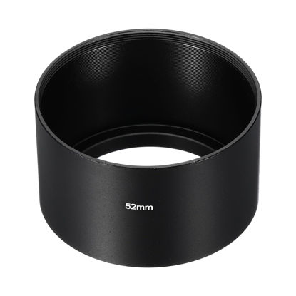 Picture of PATIKIL 52mm Lens Hood, Long Focus Frosted Surface Anti-Reflective Inside Hood for Camera Lens, Black for Nikon, for Fujifilm, for Pentax, for Leica