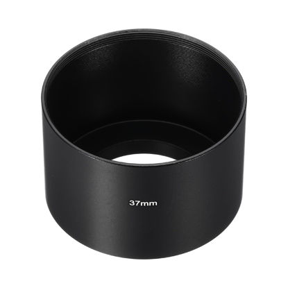 Picture of PATIKIL 37mm Lens Hood, Long Focus Frosted Surface Anti-Reflective Inside Hood for Camera Lens, Black for Nikon, for Fujifilm, for Pentax, for Leica