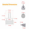 Picture of Powlankou 20 Pieces 6#-32 Computer Case Screws, Anodized Aluminum Thumbscrews, Fully Threaded Knurled Thumbscrews, Thumb Screws (Silver)