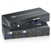 Picture of 8K@60Hz Dual Monitor Displayport KVM Switch 2 Monitors 2 Computers, USB 3.0 4K@120Hz DP KVM Switch for 2 PCs Share 2 Monitors and 4 Port USB 3.0 to Connect Keyboard, Mouse, Printer and More