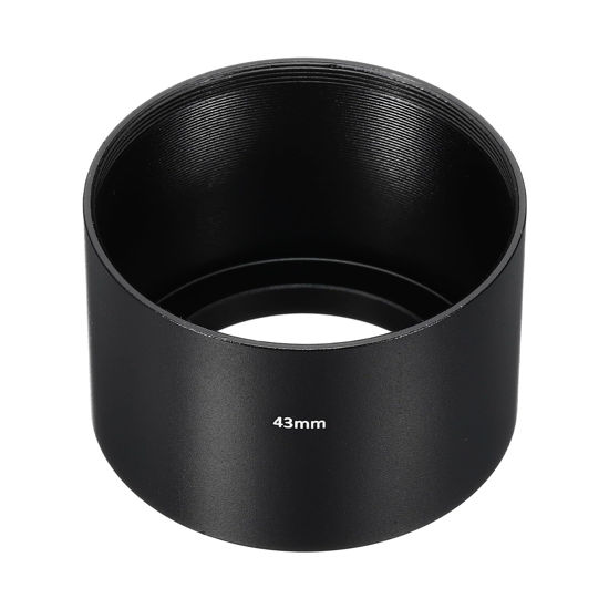 Picture of PATIKIL 43mm Lens Hood, Long Focus Frosted Surface Anti-Reflective Inside Hood for Camera Lens, Black for Nikon, for Fujifilm, for Pentax, for Leica
