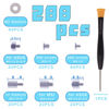 Picture of Zmbroll 200Pcs M.2 SSD Mounting Screws Silver Laptop Screws m.2 Standoff and Screw M2 Motherboard Standoffs Notebook Computer Screw Set with Screwdriver for Asus Gigabyte MSI Motherboards