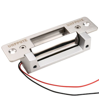 Picture of UHPPOTE ANSI Standard Heavy Duty Electric Door Strike Lock Fail-Secure or Fail-Safe Adjustable for Access Control Cylindrical Locksets (Input Voltage 12VDC)