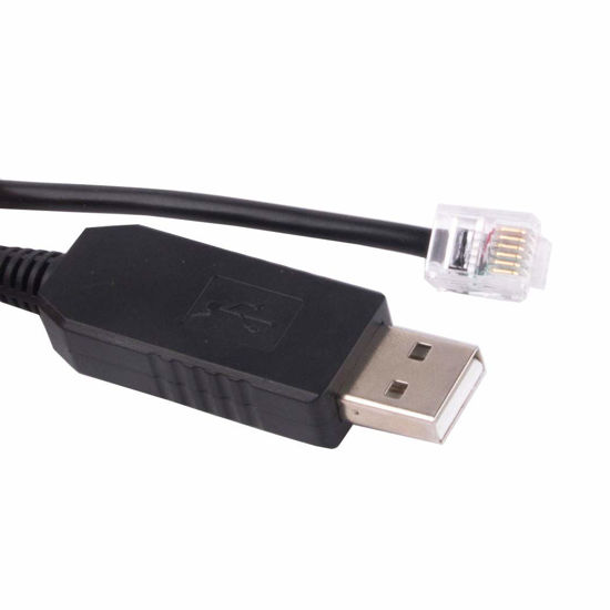 Picture of Usangreen Meade LX200 GPS AUTOSTAR II Telescope Control Cable CP2102 Chip PC RS232 Serial RJ12 RJ12 6P6C Upgrade Console Cable (Length:6feet/180cm)