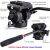 Picture of Leifrotto VS05K Tripod Fluid Head, with 1/4" Arca QR Plate, Max Load 11 lbs for Video Cameras and DSLR Cameras, with 3/8 to 1/4 Inch Screws Tripod Mount