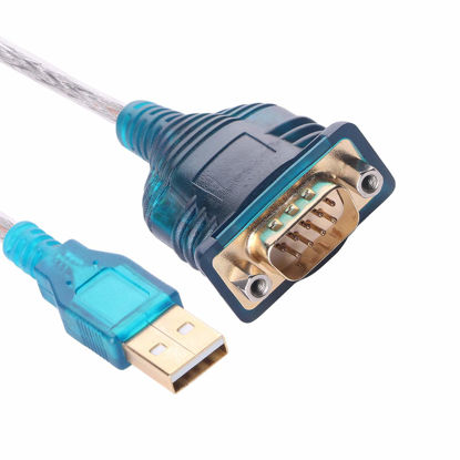 Picture of Green-utech 5FT USB Type A to RS-232 9-Pin DB9 Male Serial Adapter Cable for Windows Mac OS Linux FTDI Chipset (5FT, USB Type A to DB9)