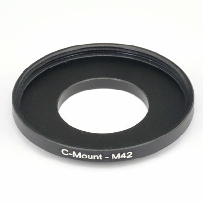 Picture of Metal C Mount to M42 Male to Female C Mount 25mm to 42mm C Mount -M42 Step-Up Coupling Ring Adapter for Lens Filter Telescope