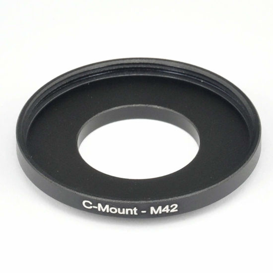 Picture of Metal C Mount to M42 Male to Female C Mount 25mm to 42mm C Mount -M42 Step-Up Coupling Ring Adapter for Lens Filter Telescope