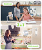 Picture of AYADA Kitchen Cabinet Tablet Holder, 2 in 1 Wall Mount Desktop Stand for ipad 12.9 Aluminum Alloy Metal Adjustable Multiangle Foldable Universal Phone Tablet Bracket Cooking Table Counter Top (Silver)