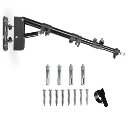 Picture of Ring Light Wall Mount Triangle Boom Arm 43inch/110cm 180° Flexible Rotation Wall Mount Ring Light Support for Salon Studio Video Light, Monolight, Photography, Softbox, Reflector