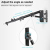 Picture of Ring Light Wall Mount Triangle Boom Arm 43inch/110cm 180° Flexible Rotation Wall Mount Ring Light Support for Salon Studio Video Light, Monolight, Photography, Softbox, Reflector