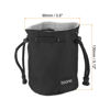 Picture of PATIKIL Soft Drawstring Lens Case, Lens Pouch Bag with Cotton Pad 3.5" OD Thick Fleece Cloth Camera Lens Bag for SLR Lens Water Cups, Black