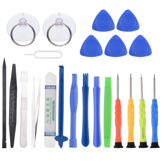 Picture of MECCANIXITY 22 and 1(Type A) Spudger Crowbars Opening Pry Tool Set Curved Pry Blade Electronics Repair Tools Kit for Cellphone Laptop PC Tablet