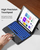 Picture of INFILAND Keyboard Case for iPad 9th/8th/7th Generation (10.2 Inch), 7-Color Backlight & High Precision Trackpad, Slim and Portable Detachable Folder Style Keyboard Case with Pencil Holder,Black