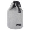 Picture of PATIKIL Soft Drawstring Lens Case, Lens Pouch Bag with Cotton Pad 3.9" OD Thick Fleece Cloth Camera Lens Bag for SLR Lens Water Cups, Grey