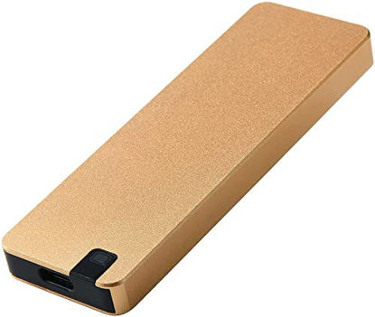 Picture of Ultra Slim Portable External Hard Drive 2TB Portable Hard Drive USB3.1 Type-C for Mac, Desktop, PC, Laptop, etc (2TB, Golden)