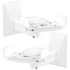 Picture of WALI Speaker Wall Mounts, Dual Side Clamping Bookshelf Mounting Bracket for Large Surrounding Sound Speakers, Hold up to 55 lbs. (SWM201-W), White