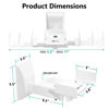 Picture of WALI Speaker Wall Mounts, Dual Side Clamping Bookshelf Mounting Bracket for Large Surrounding Sound Speakers, Hold up to 55 lbs. (SWM201-W), White