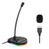 Picture of Blapsuro USB Microphone,Desktop Computer Mic with Mute Button and RGB Lighting,Plug&Play Condenser PC Laptop Mic,for Podcasting,Conference,Gaming,YouTube/Skype Mic for Mac/Window-Black-M8(3-Port Hub)