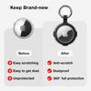 Picture of Compatible with AirTag Case Keychain, IPX8 Waterproof Air Tag Holder, Silicone AirTags Cases with Key Ring Apple GPS Item Finders Accessories (Black)